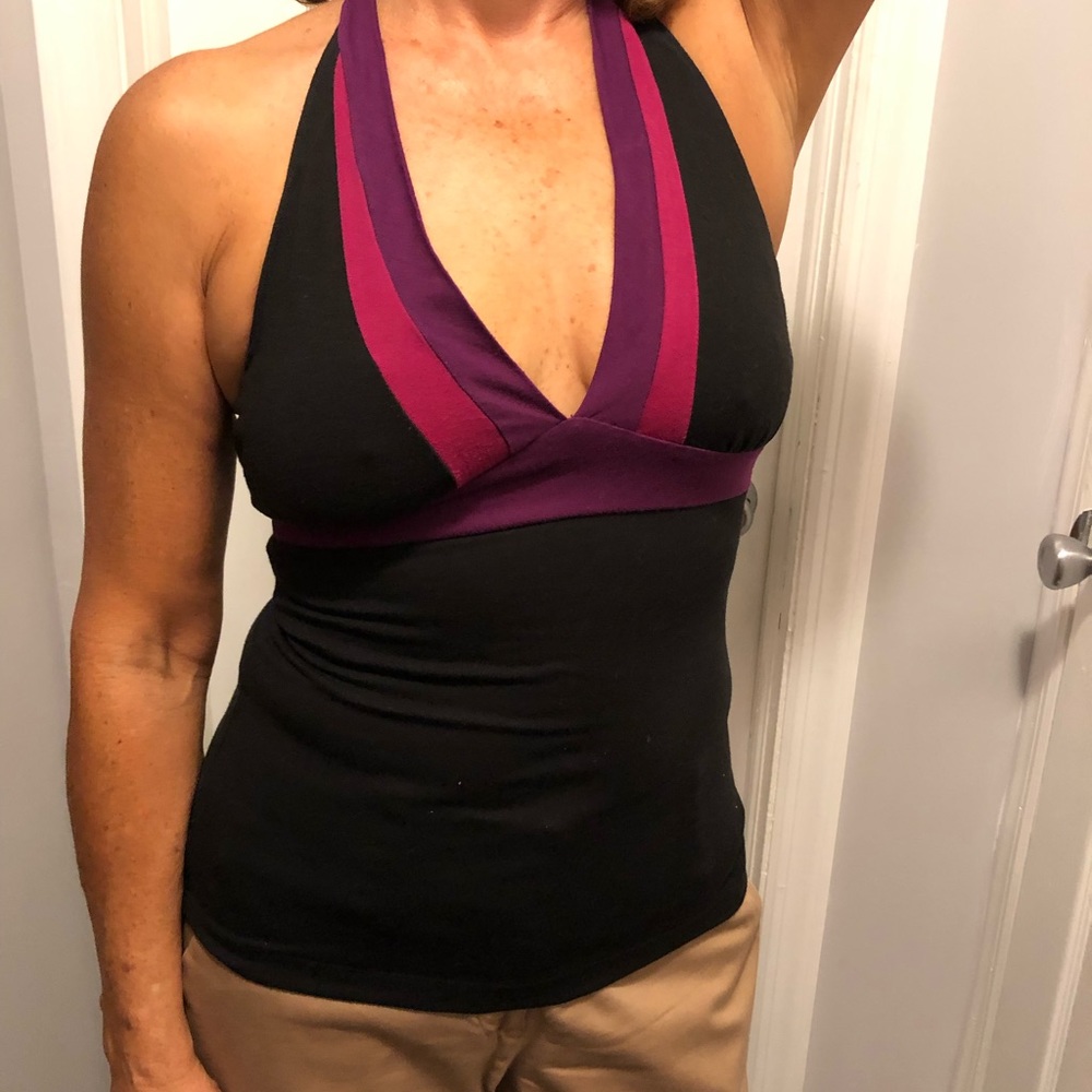 Halter top black/ berry colors